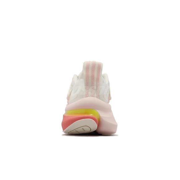 NEW adidas AlphaBoost V1 Off White Wonder  Lucid Lemon Women Running Shoe Size 7 - Picture 4 of 7